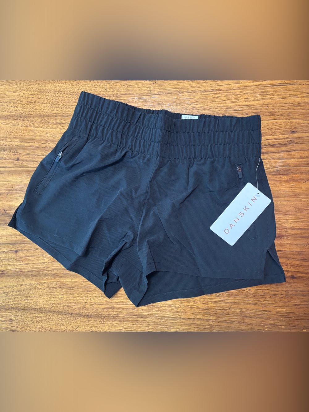 Danskin Black Women's Athletic Shorts with Zipper Pockets